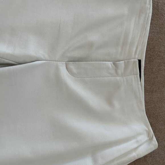 Dana Buchman White Leather pants - size 6 - Picture 3 of 14